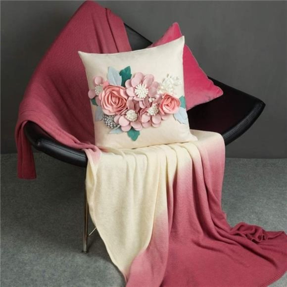3D Pillow Case Colorful Cushion Handmade Pillowcase 18x18 Inches - Picture 1 of 7